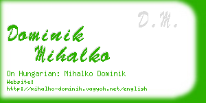 dominik mihalko business card